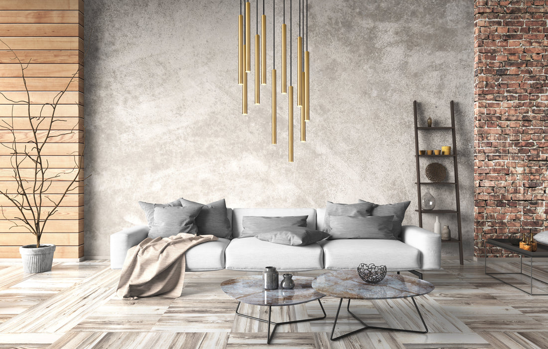 Chandelier Z-Lite 919MP24-11R-MGLD-LED Modern Gold Forest 11 Light Chandelier Z-Lite