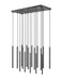 Linear Chandelier Z-Lite 919MP24-17L-MB-LED Matte Black Forest 17 Light Linear Chandelier Z-Lite