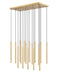 Linear Chandelier Z-Lite 919MP24-17L-MGLD-LED Modern Gold Forest 17 Light Linear Chandelier Z-Lite