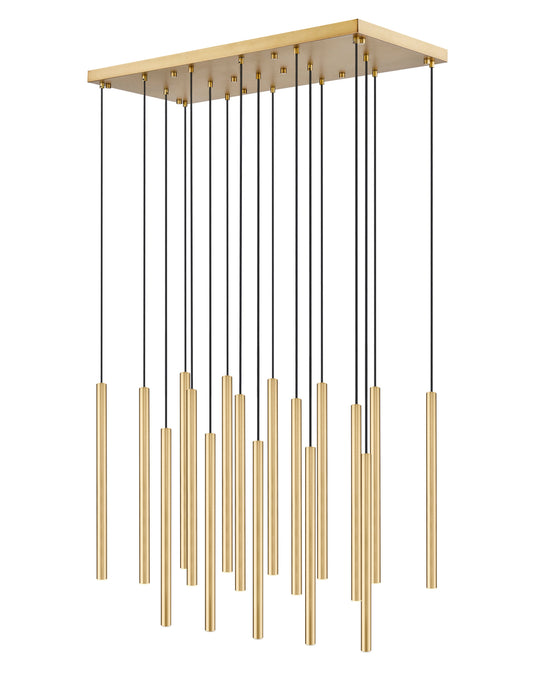 Linear Chandelier Z-Lite 919MP24-17L-MGLD-LED Modern Gold Forest 17 Light Linear Chandelier Z-Lite