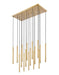 Linear Chandelier Z-Lite 919MP24-17L-MGLD-LED Modern Gold Forest 17 Light Linear Chandelier Z-Lite