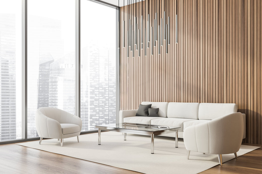 Linear Chandelier Z-Lite 919MP24-23L-BN-LED Brushed Nickel Forest 23 Light Linear Chandelier Z-Lite