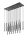 Linear Chandelier Z-Lite 919MP24-23L-MB-LED Matte Black Forest 23 Light Linear Chandelier Z-Lite