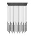 Linear Chandelier Z-Lite 919MP24-23L-MB-LED Matte Black Forest 23 Light Linear Chandelier Z-Lite