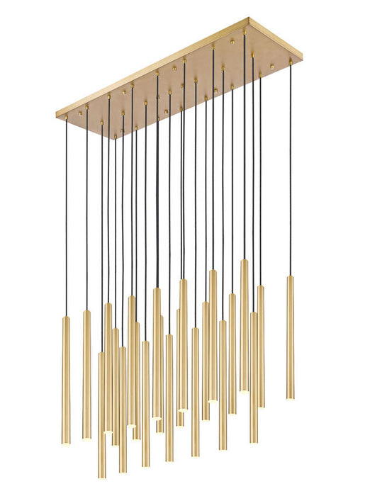 Linear Chandelier Z-Lite 919MP24-23L-MGLD-LED Modern Gold Forest 23 Light Linear Chandelier Z-Lite