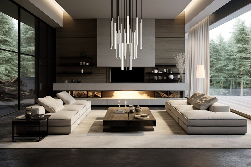 Chandelier Z-Lite 919MP24-27R-BN-LED Brushed Nickel Forest 27 Light Chandelier Z-Lite