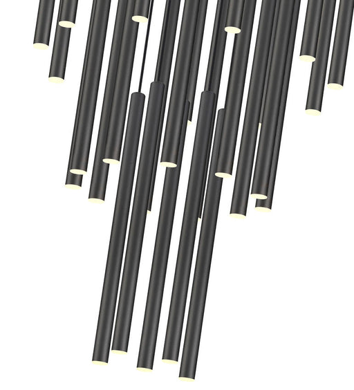 Chandelier Z-Lite 919MP24-27R-MB-LED Matte Black Forest 27 Light Chandelier Z-Lite