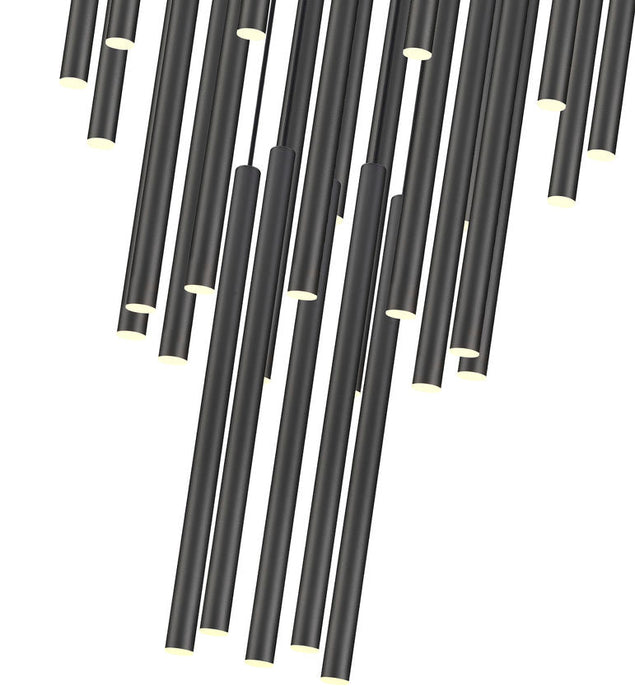 Chandelier Z-Lite 919MP24-27R-MB-LED Matte Black Forest 27 Light Chandelier Z-Lite