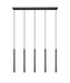 Linear Chandelier Z-Lite 919MP24-5L-MB-LED Matte Black Forest 5 Light Linear Chandelier Z-Lite