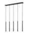 Linear Chandelier Z-Lite 919MP24-5L-MB-LED Matte Black Forest 5 Light Linear Chandelier Z-Lite