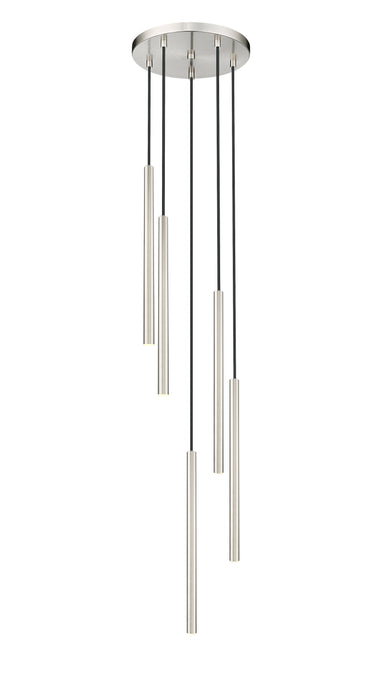 Chandelier Z-Lite 919MP24-5R-BN-LED Brushed Nickel Forest 5 Light Chandelier Z-Lite