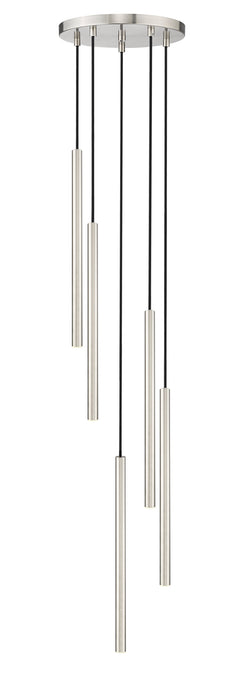 Chandelier Z-Lite 919MP24-5R-BN-LED Brushed Nickel Forest 5 Light Chandelier Z-Lite
