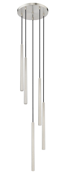 Chandelier Z-Lite 919MP24-5R-BN-LED Brushed Nickel Forest 5 Light Chandelier Z-Lite