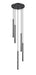 Chandelier Z-Lite 919MP24-5R-MB-LED Matte Black Forest 5 Light Chandelier Z-Lite