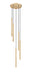 Chandelier Z-Lite 919MP24-5R-MGLD-LED Modern Gold Forest 5 Light Chandelier Z-Lite