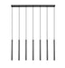 Linear Chandelier Z-Lite 919MP24-7L-MB-LED Matte Black Forest 7 Light Linear Chandelier Z-Lite