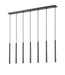 Linear Chandelier Z-Lite 919MP24-7L-MB-LED Matte Black Forest 7 Light Linear Chandelier Z-Lite