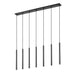 Linear Chandelier Z-Lite 919MP24-7L-MB-LED Matte Black Forest 7 Light Linear Chandelier Z-Lite