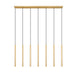 Linear Chandelier Z-Lite 919MP24-7L-MGLD-LED Modern Gold Forest 7 Light Linear Chandelier Z-Lite