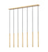 Linear Chandelier Z-Lite 919MP24-7L-MGLD-LED Modern Gold Forest 7 Light Linear Chandelier Z-Lite