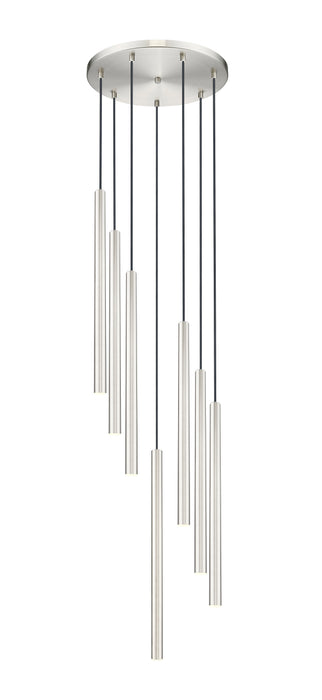 Chandelier Z-Lite 919MP24-7R-BN-LED Brushed Nickel Forest 7 Light Chandelier Z-Lite