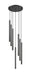 Chandelier Z-Lite 919MP24-7R-MB-LED Matte Black Forest 7 Light Chandelier Z-Lite