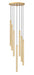 Chandelier Z-Lite 919MP24-7R-MGLD-LED Modern Gold Forest 7 Light Chandelier Z-Lite