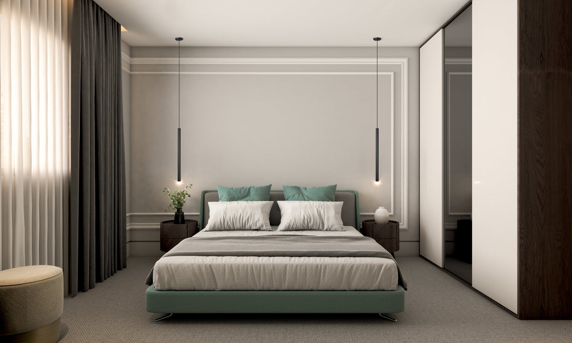 Pendant Z-Lite 919MP24-MB-LED Matte Black Forest 1 LightPendant Z-Lite