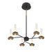 Eurofase 45712-012 Torcia 24" Matte Black LED Chandelier