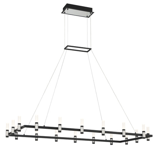 Eurofase 37048-013 Altamont 52" Satin Nickel-Black Mix LED Chandelier