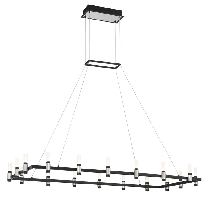 Eurofase 37048-013 Altamont 52" Satin Nickel-Black Mix LED Chandelier
