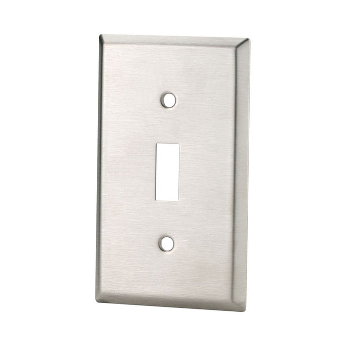 Wall Plate Cooper Wiring 93071-BOX 1-Gang Toggle Stainless Steel Switch Plate Cooper