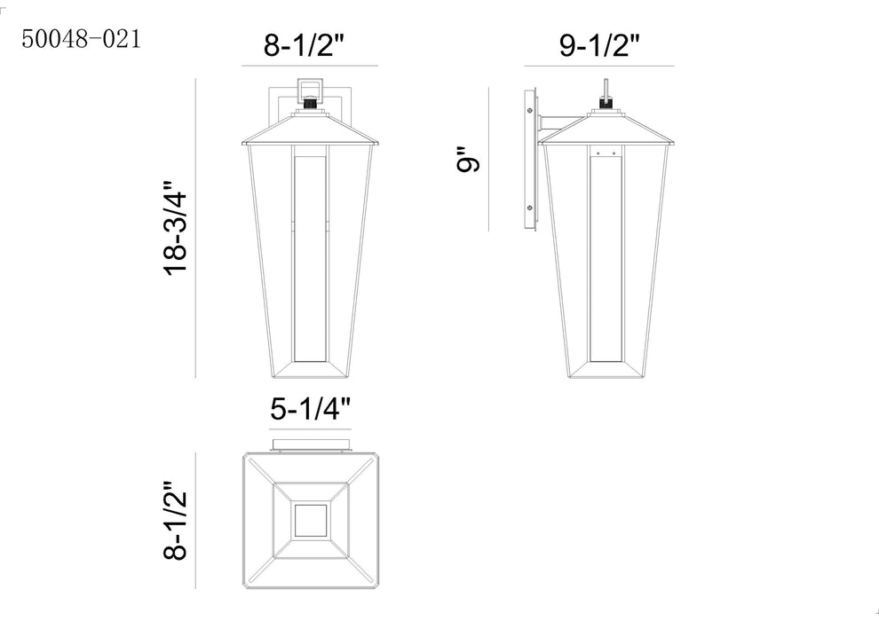 Eurofase 50048-021 Andson 19" Satin Nickel-Sand Black Mix LED Outdoor Wall Light
