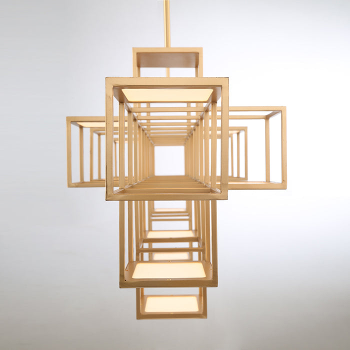 Eurofase 38257-018 Ferro 55" Matte Gold LED Chandelier