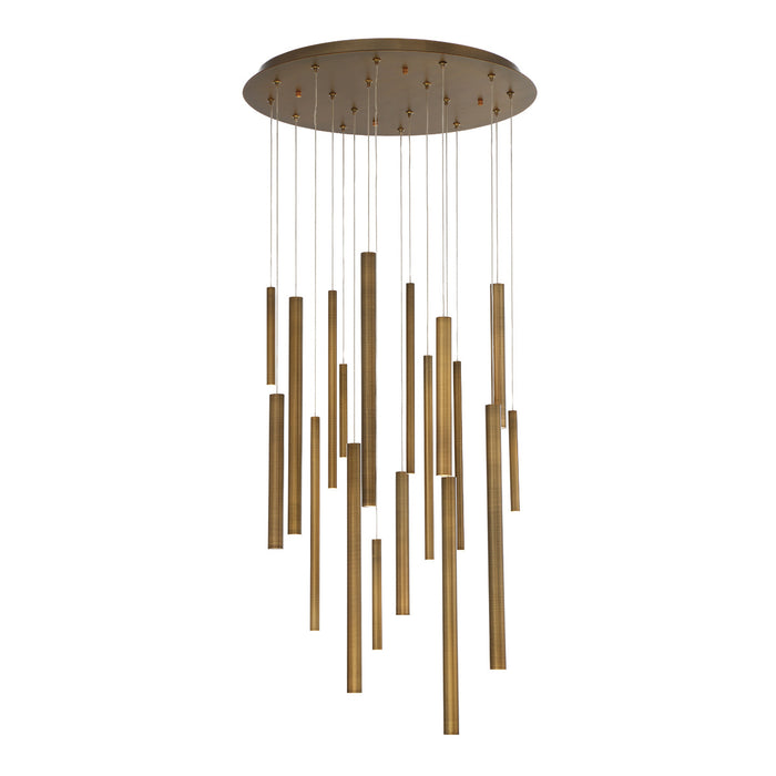 Eurofase 31445-038 Santana 24" Brushed Brass LED Chandelier