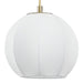 Chandelier Thesis 206927A Bryony 48 inch 6 light Brushed Gold Chandelier with White Synthetic Silk Shades THESIS