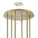 Chandelier Thesis 206927A Bryony 48 inch 6 light Brushed Gold Chandelier with White Synthetic Silk Shades THESIS