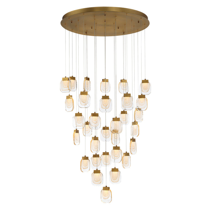Eurofase 37193-010 Paget 39" Matte Gold LED Chandelier
