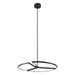 Chandelier Thesis 207767A Alfie 30 inch 3 light Textured Black 3CCT LED Chandelier THESIS