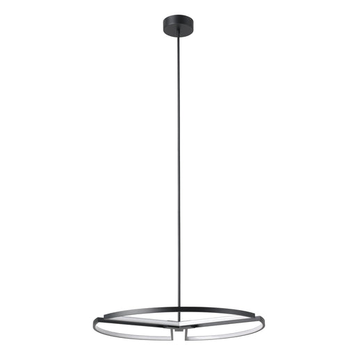 Chandelier Thesis 207767A Alfie 30 inch 3 light Textured Black 3CCT LED Chandelier THESIS