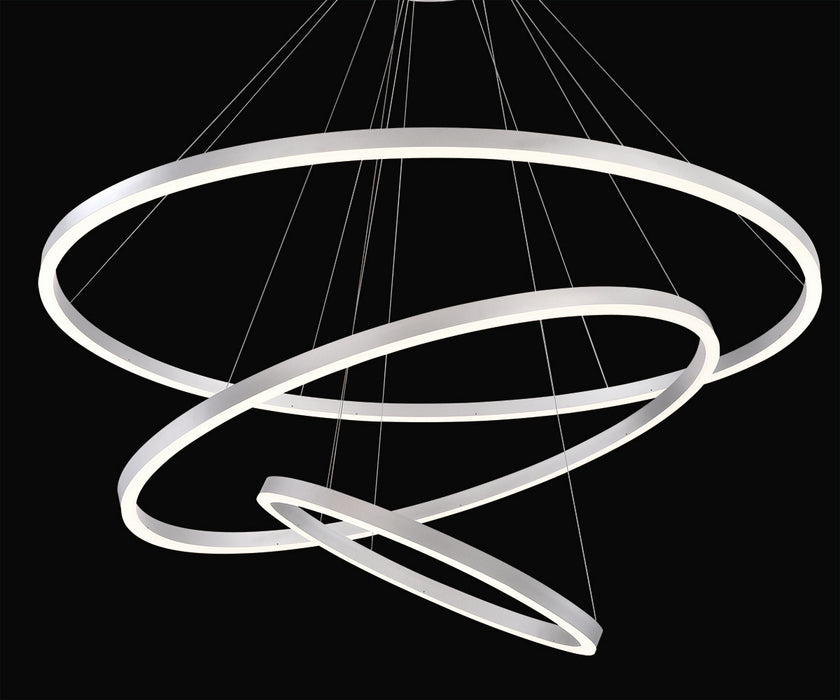 Eurofase 31474-016 Spunto 61" Brushed Silver LED Chandelier