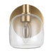 Vanity Light Thesis 206998A Valentina 5 inch 1 light Champagne Gold Vanity Light with Clear Glass Shade THESIS