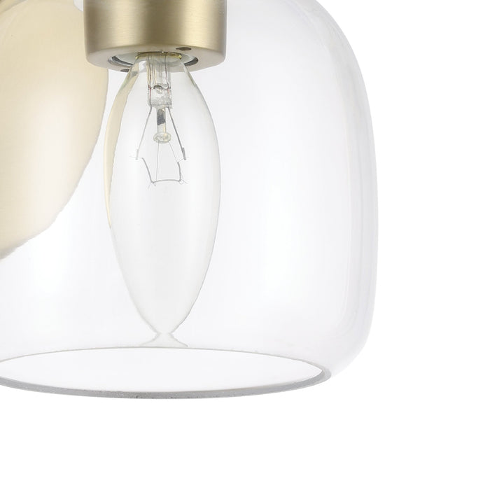 Vanity Light Thesis 206998A Valentina 5 inch 1 light Champagne Gold Vanity Light with Clear Glass Shade THESIS