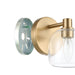Vanity Light Thesis 206998A Valentina 5 inch 1 light Champagne Gold Vanity Light with Clear Glass Shade THESIS