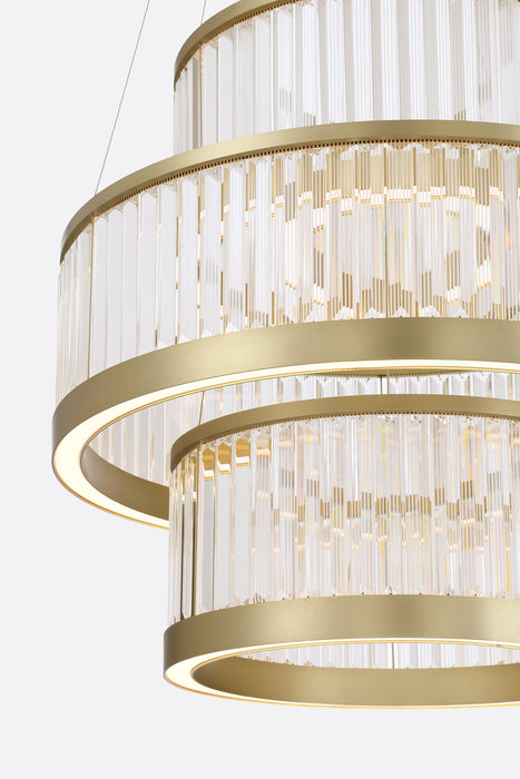 Eurofase 49351-019 Empra 35" Gold LED Chandelier