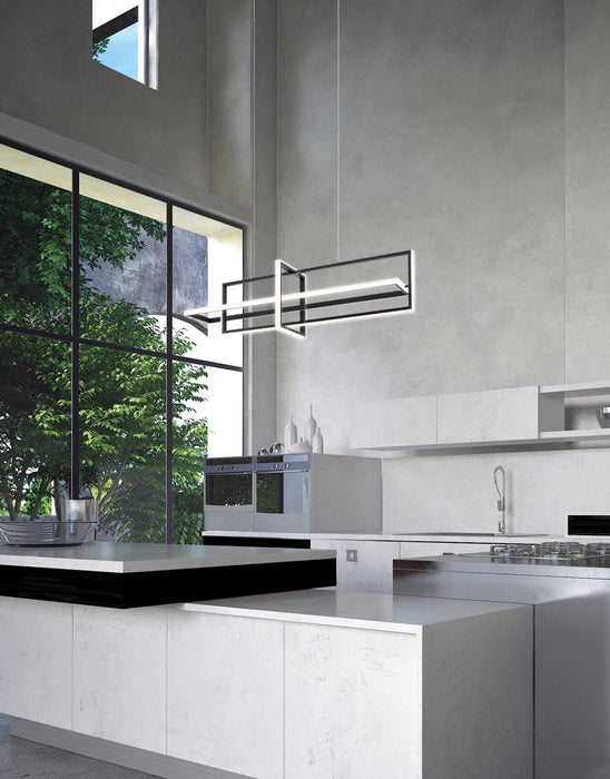 Eurofase 39324-016 Bordo 56" Matte Black LED Chandelier
