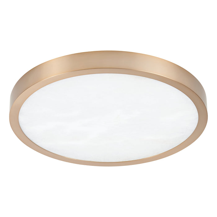 Flush Mount Thesis 207616A Argyle 16 inch Champagne Gold and Natural Alabaster 5CCT LED Flush Mount THESIS
