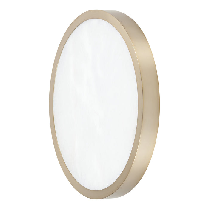 Flush Mount Thesis 207616A Argyle 16 inch Champagne Gold and Natural Alabaster 5CCT LED Flush Mount THESIS