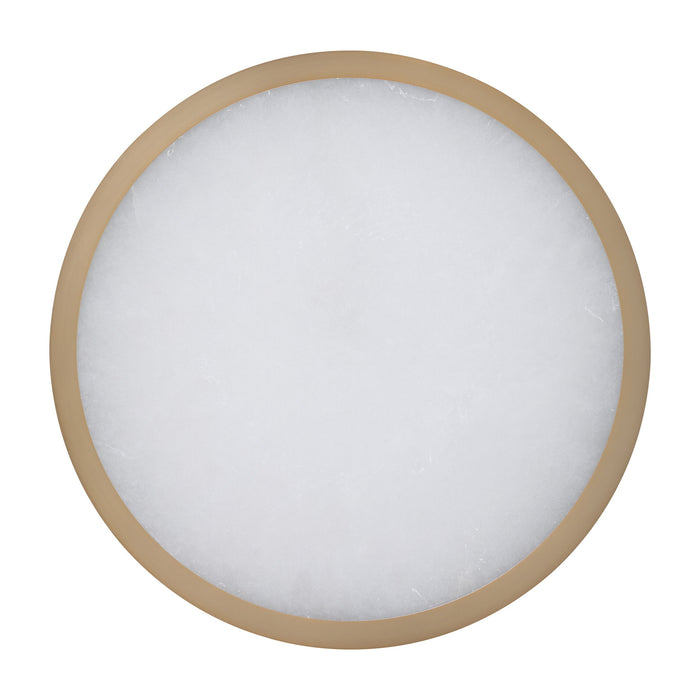 Flush Mount Thesis 207616A Argyle 16 inch Champagne Gold and Natural Alabaster 5CCT LED Flush Mount THESIS