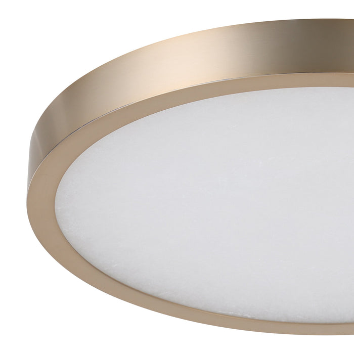 Flush Mount Thesis 207616A Argyle 16 inch Champagne Gold and Natural Alabaster 5CCT LED Flush Mount THESIS